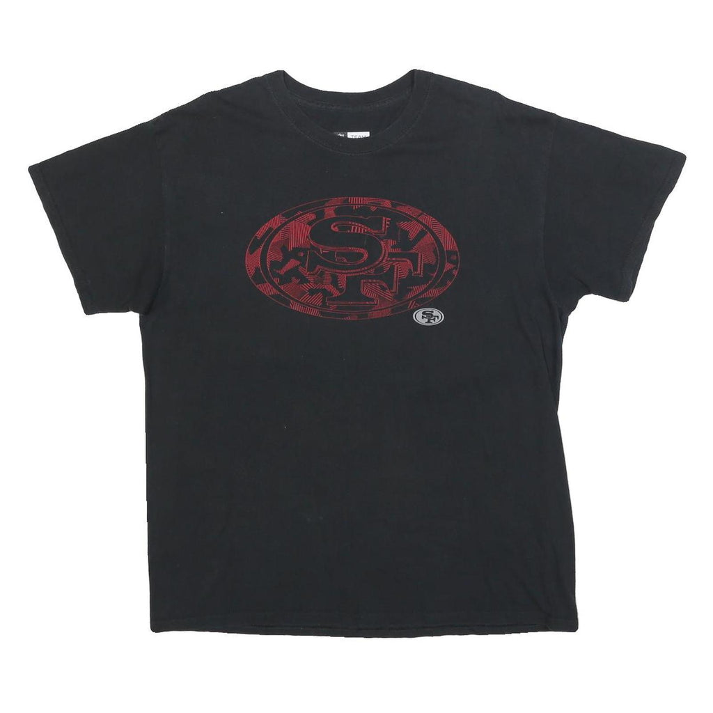 NFL Mens Black San Francisco 49ers Graphic T-Shirt XL Short Sleeve Crew Neck