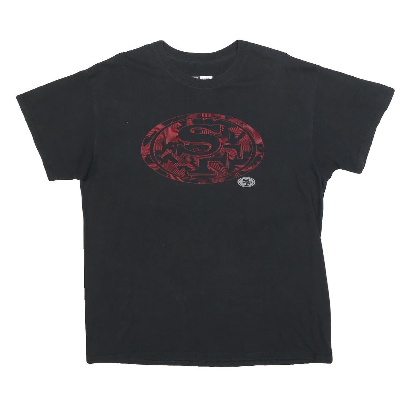 NFL Mens Black San Francisco 49ers Graphic T-Shirt XL Short Sleeve Crew Neck