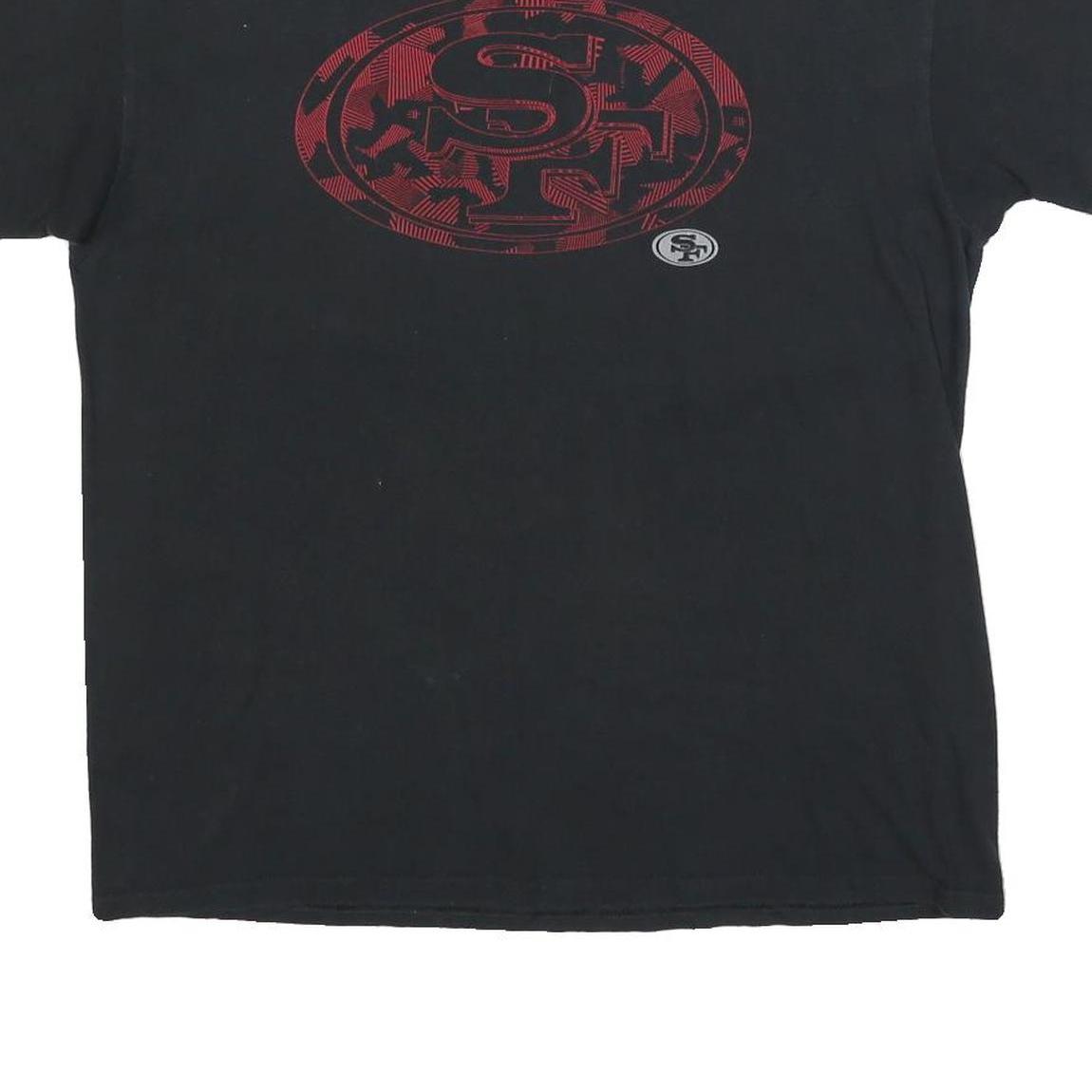 NFL Mens Black San Francisco 49ers Graphic T-Shirt XL Short Sleeve Crew Neck