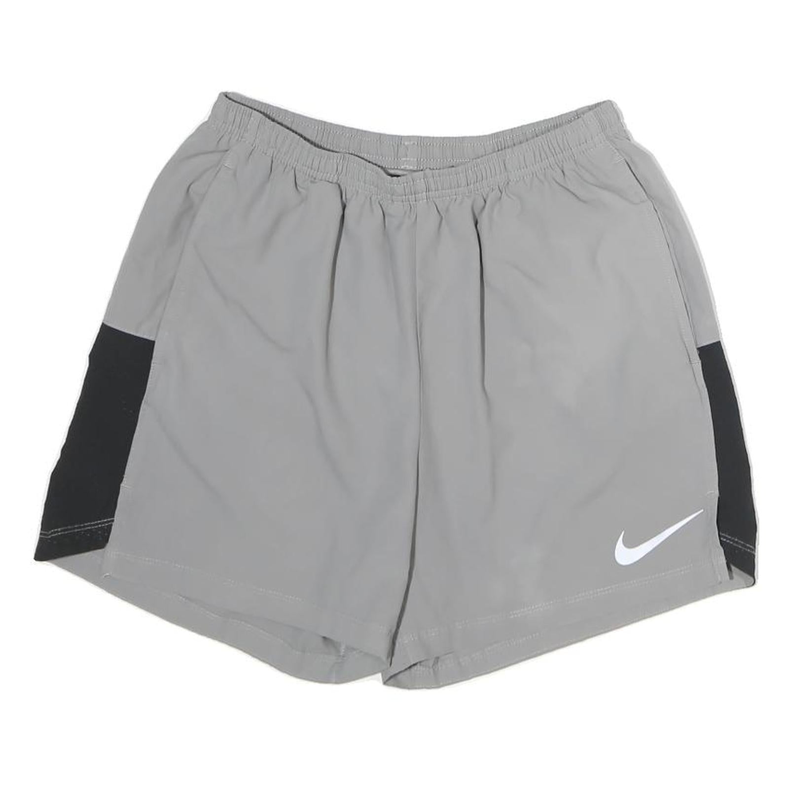NIKE Mens Shorts Grey & Black Casual M W26 Polyester Sportswear