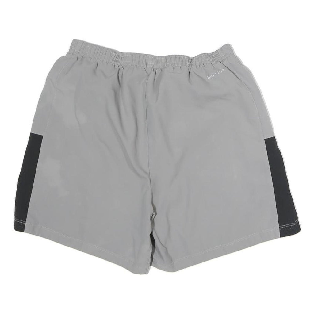 NIKE Mens Shorts Grey & Black Casual M W26 Polyester Sportswear