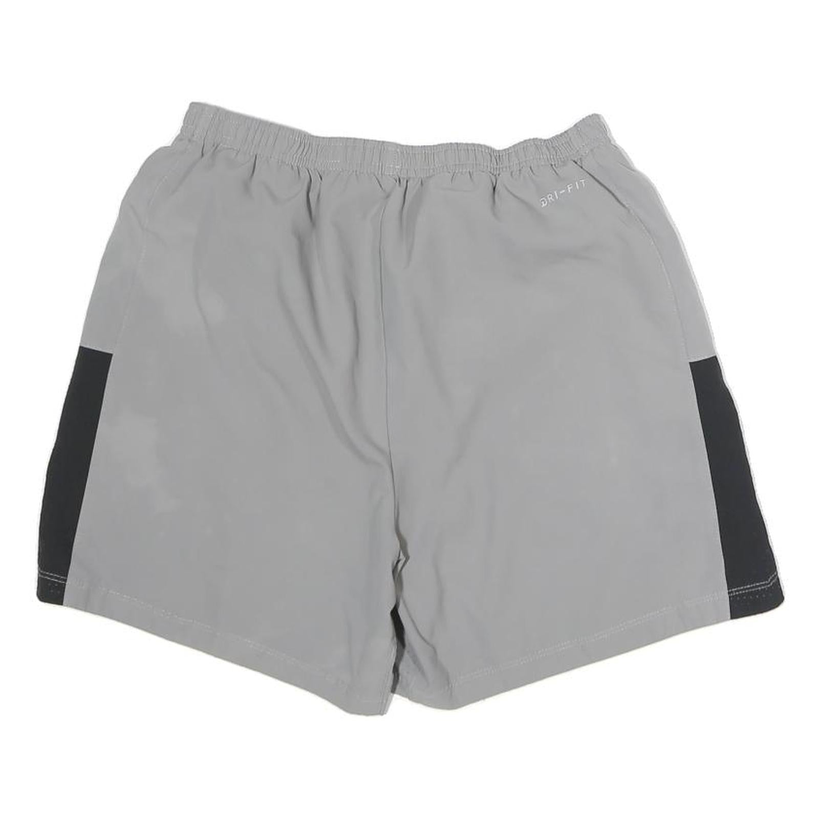 NIKE Mens Shorts Grey & Black Casual M W26 Polyester Sportswear