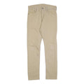 LEVI'S 510 Mens Slim Beige Denim Cotton Blend Jeans W30 L30 Zip Closure