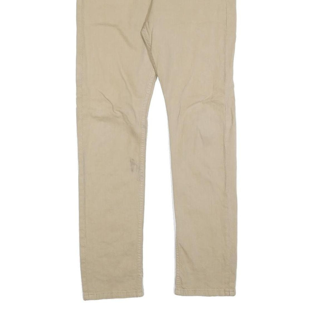 LEVI'S 510 Mens Slim Beige Denim Cotton Blend Jeans W30 L30 Zip Closure