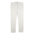 LIU JEANS Womens Cotton Blend White Regular Fit Straight Leg Trousers W30 L30