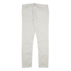 LIU JEANS Womens Cotton Blend White Regular Fit Straight Leg Trousers W30 L30