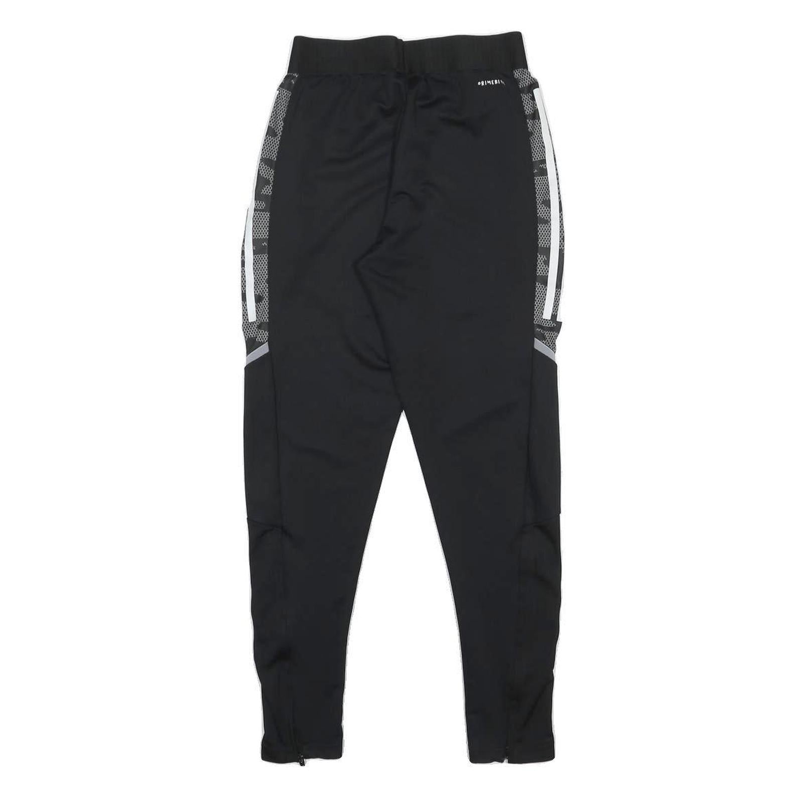 ADIDAS Womens Joggers Black & Grey Slim Tapered XS W22 L25 Sports Logo