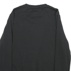 ADIDAS Womens Black Crew Neck L Logo Printed Cotton Blend Sweatshirt Casual