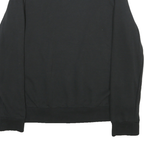 ADIDAS Womens Black Crew Neck L Logo Printed Cotton Blend Sweatshirt Casual