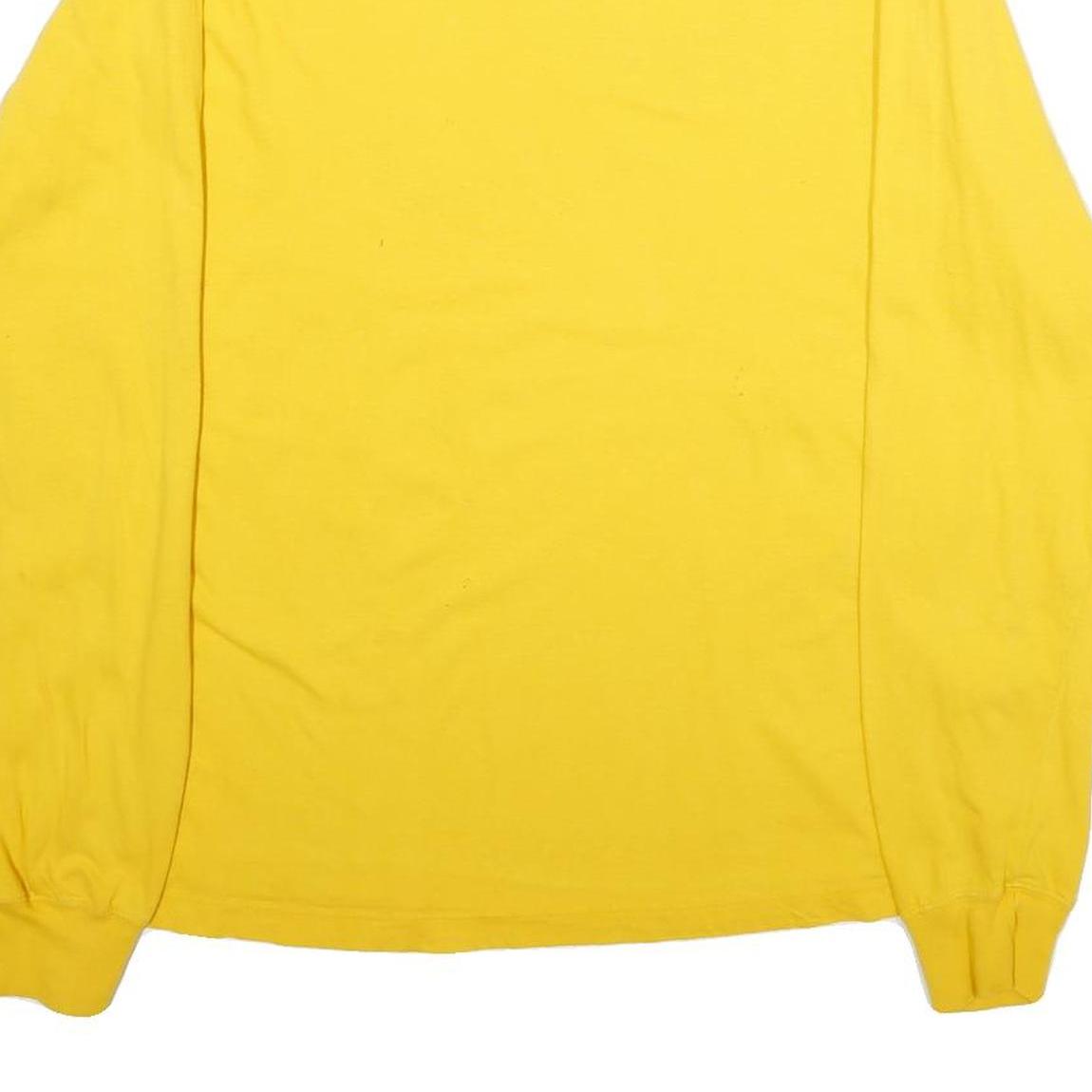 NIKE Mens Yellow Waco Graphic T-Shirt XL Long Sleeve Crew Neck Cotton Comfort