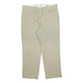 DICKIES Mens Beige Regular Fit Straight Leg Trousers W40 L29 Classic Casual