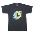 THE BEST Mens Black Collingwood Wolves Graphic T-Shirt M Short Sleeve Crew Neck