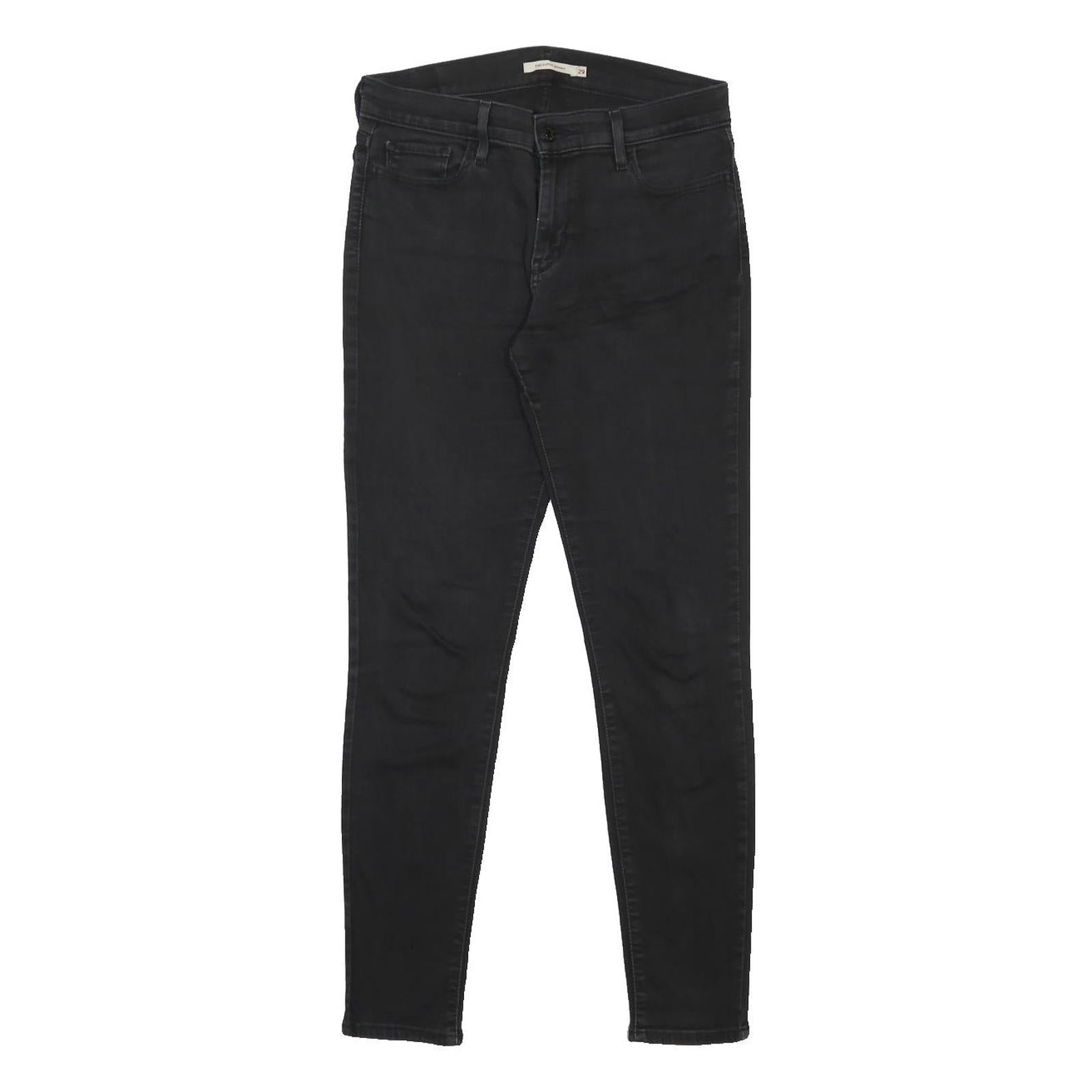 LEVI'S Womens 710 Jeans Black Slim Skinny Denim W29 L30 Classic Cotton Blend