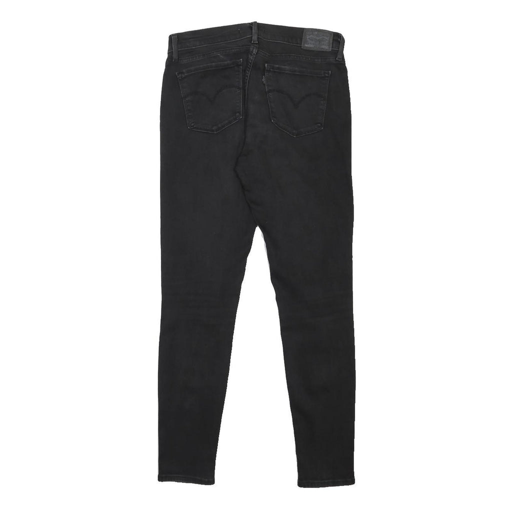 LEVI'S Womens 710 Jeans Black Slim Skinny Denim W29 L30 Classic Cotton Blend