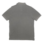 STONE ISLAND Mens Grey Short Sleeve Plain M Logo Patch Cotton Polo Shirt Slim