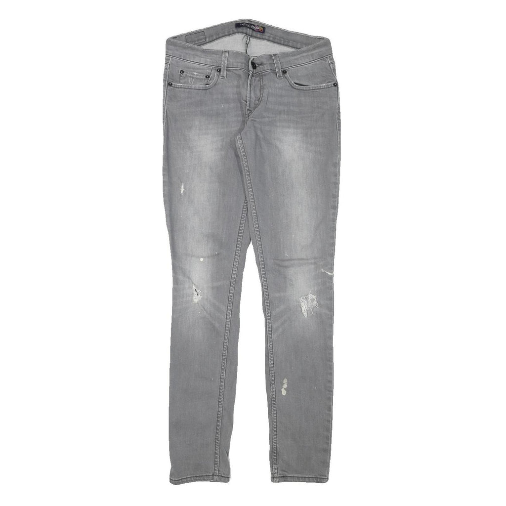 LEVI'S Womens Grey Slim Skinny Denim Light W29 L31 Distressed Cotton Blend Jeans