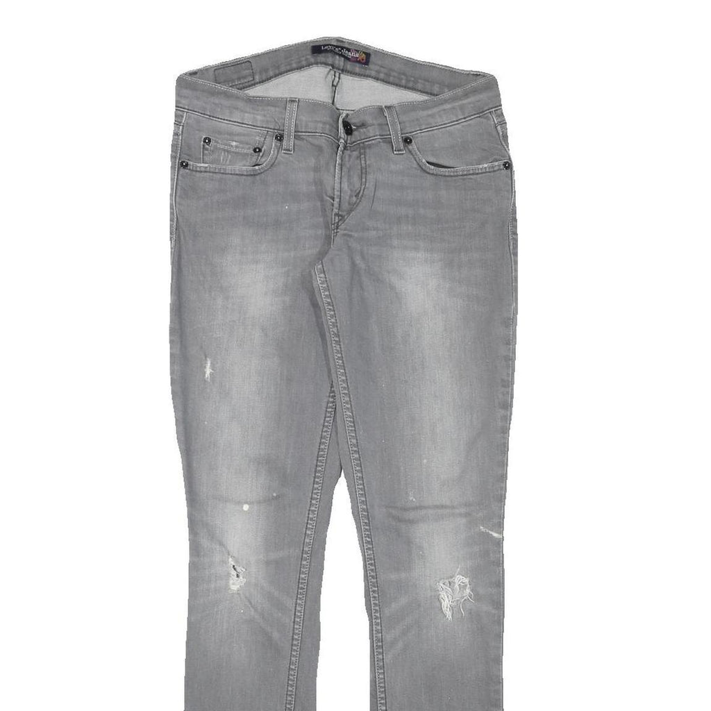 LEVI'S Womens Grey Slim Skinny Denim Light W29 L31 Distressed Cotton Blend Jeans
