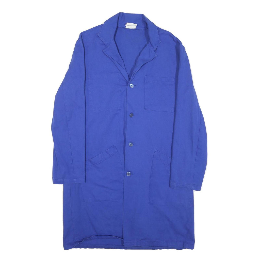 SETEX Mens Blue Workwear Cotton Jacket M Button Closure Plain Classic Fit