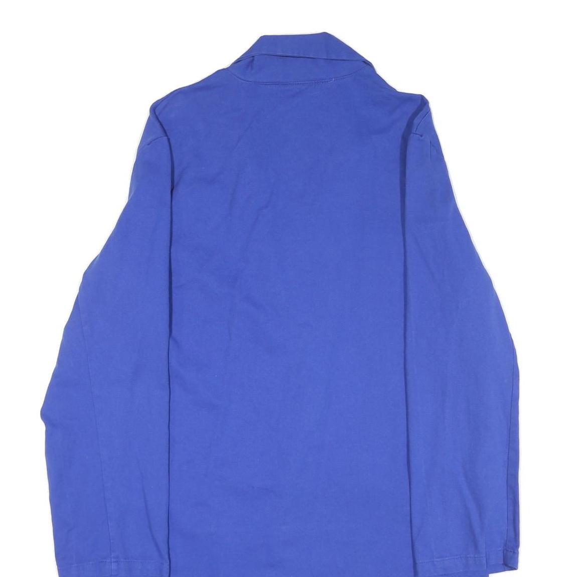 SETEX Mens Blue Workwear Cotton Jacket M Button Closure Plain Classic Fit