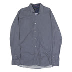 TED BAKER Mens Blue Pattern Cotton Shirt M Long Sleeve Classic Fit Elegant