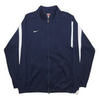 NIKE Mens Navy Blue Jacket XL Polyester Sports Zip Track Top