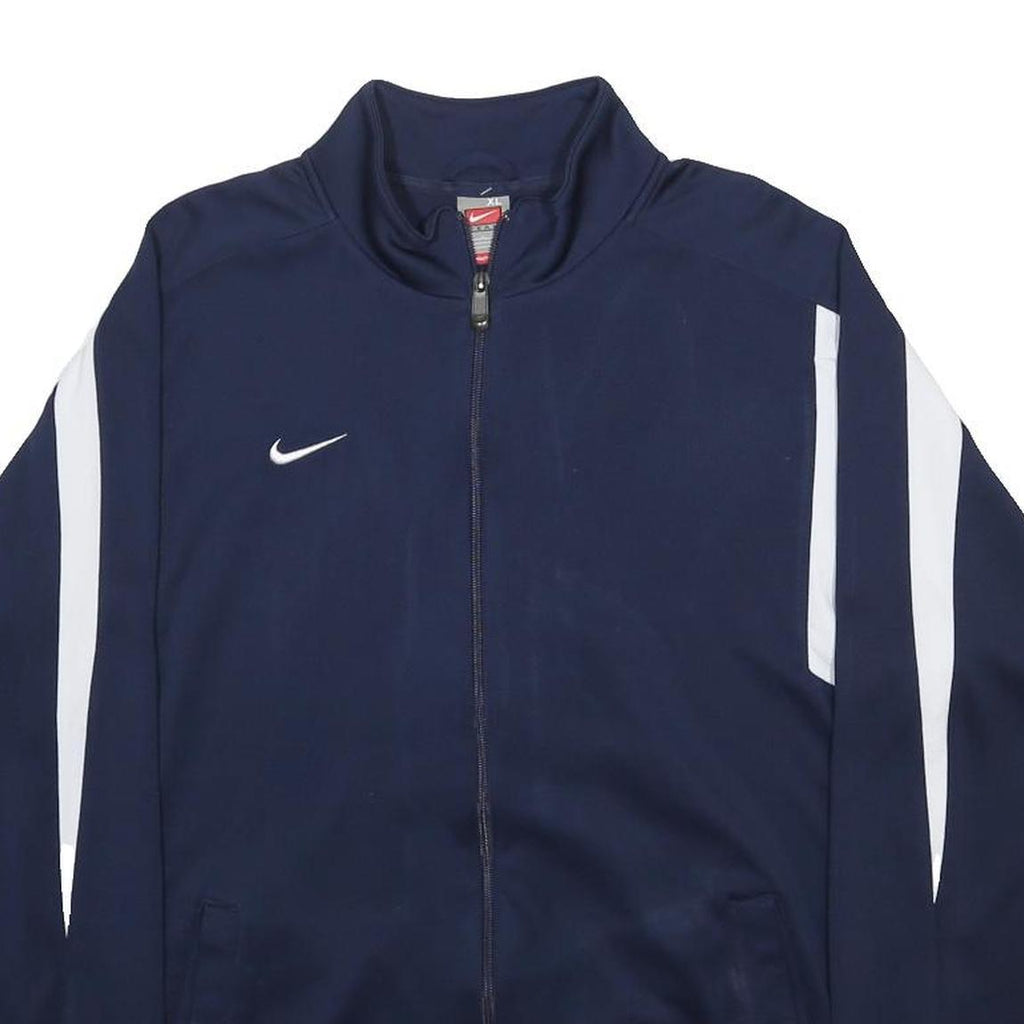 NIKE Mens Navy Blue Jacket XL Polyester Sports Zip Track Top