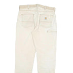 CARHARTT Mens Jeans Beige Regular Straight Denim W36 L34 Casual Workwear Durable
