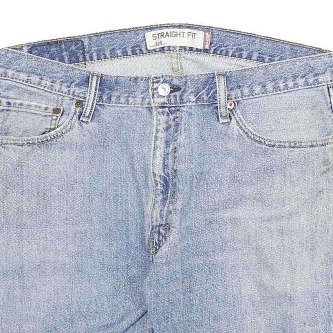 LEVI'S Mens Denim Blue Casual Straight Fit Shorts 2XL W36 Comfortable Cotton