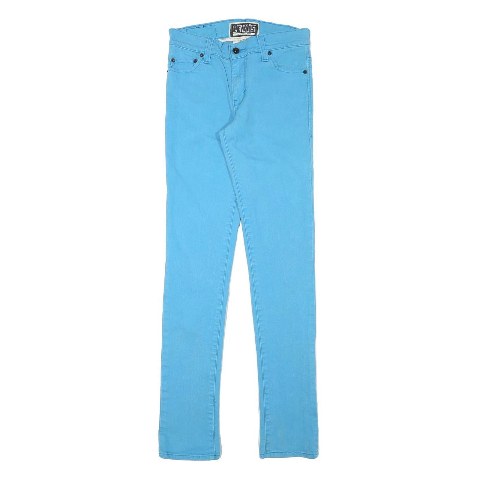 LEVI'S Mens Slim Blue Jeans Denim W26 L32 Cotton Blend Zip Pockets Skinny Fit