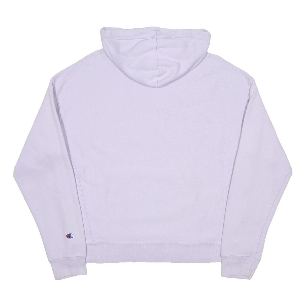 CHAMPION REVERSE WEAVE Womens Lilac Pullover Hoodie L Cotton Blend Casual