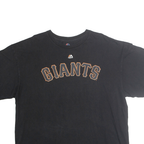 MAJESTIC Mens Black Giants Graphic T-Shirt 2XL Short Sleeve Crew Neck Sportswear