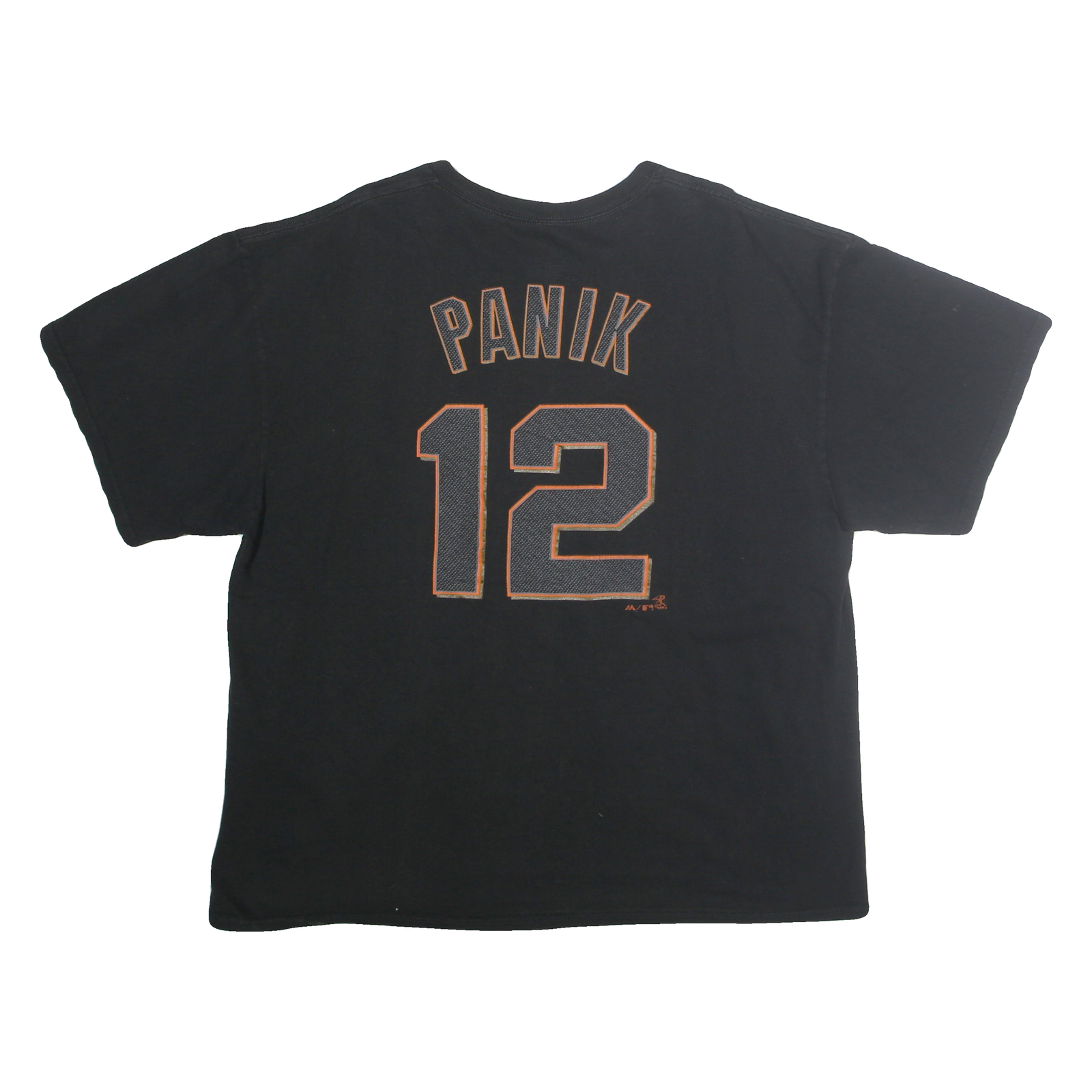 MAJESTIC Mens Black Giants Graphic T-Shirt 2XL Short Sleeve Crew Neck Sportswear