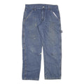 CARHARTT Mens Jeans Blue Regular Straight Denim W30 L27 Workwear Rugged Zip