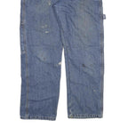 CARHARTT Mens Jeans Blue Regular Straight Denim W30 L27 Workwear Rugged Zip