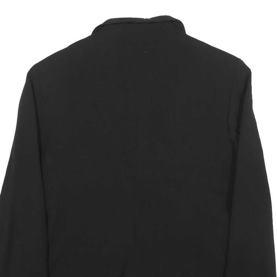 MARELLA Womens Black Wool Blend Shawl Collar Button Jacket UK 14 Tailored