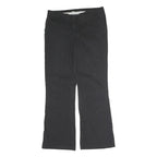 DICKIES Womens Black Cotton Regular Fit Straight Leg Trousers W30 L28 Workwear