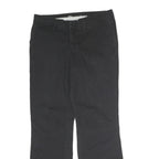 DICKIES Womens Black Cotton Regular Fit Straight Leg Trousers W30 L28 Workwear