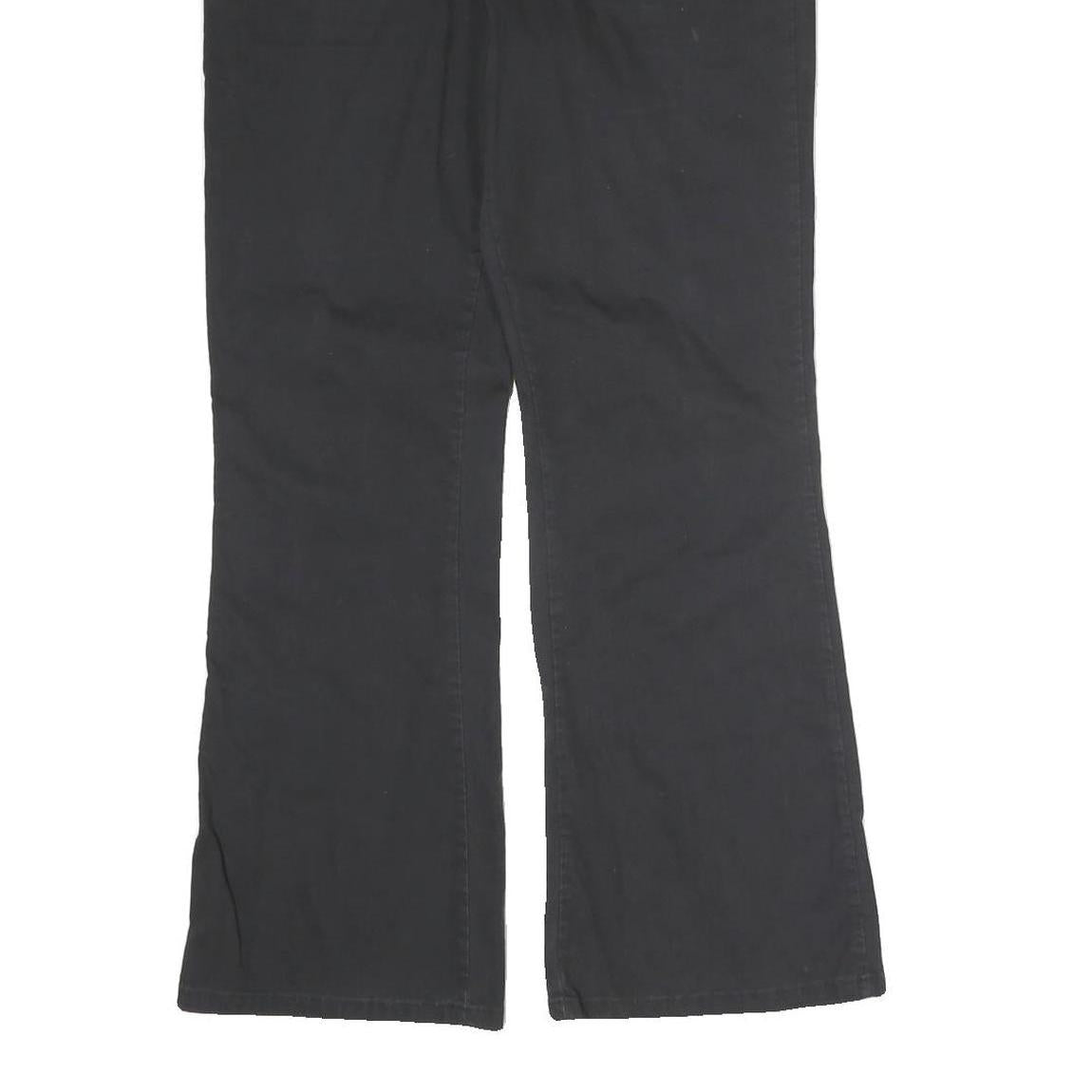 DICKIES Womens Black Cotton Regular Fit Straight Leg Trousers W30 L28 Workwear