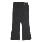 DICKIES Womens Black Cotton Regular Fit Straight Leg Trousers W30 L28 Workwear