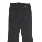 DICKIES Womens Black Cotton Regular Fit Straight Leg Trousers W30 L28 Workwear