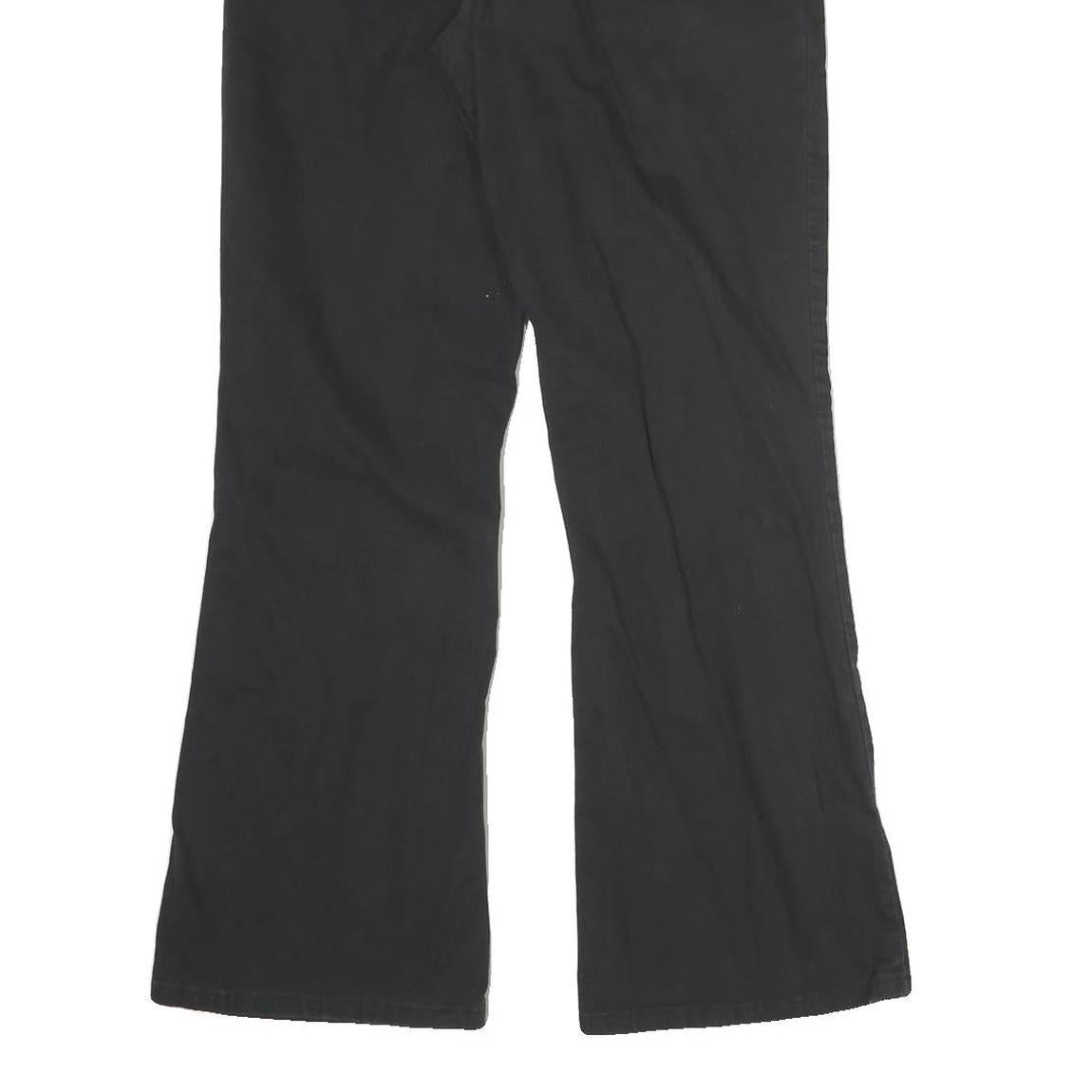DICKIES Womens Black Cotton Regular Fit Straight Leg Trousers W30 L28 Workwear