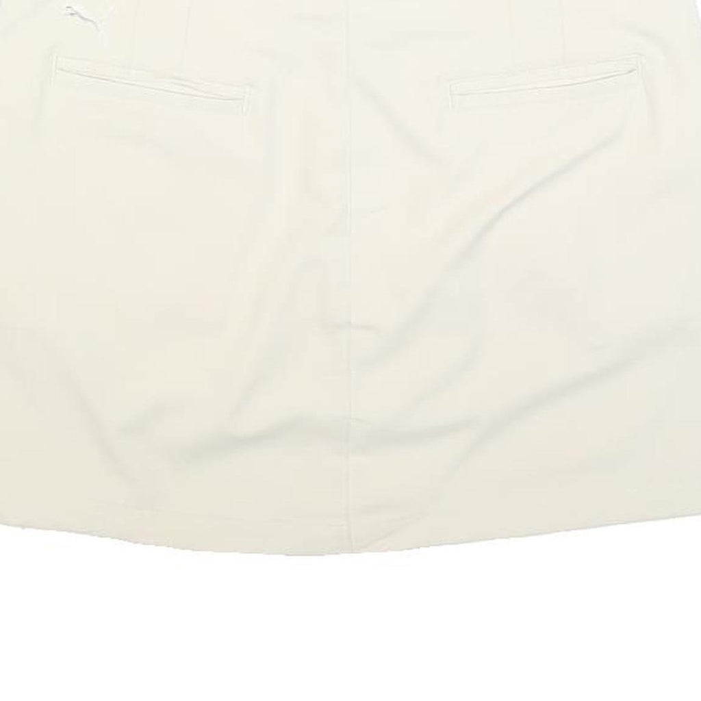PUMA Womens Cream Polyester Blend Mini Skort M Casual Sportswear