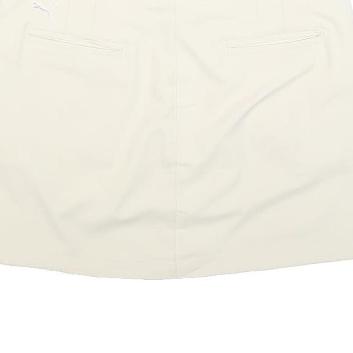 PUMA Womens Cream Polyester Blend Mini Skort M Casual Sportswear