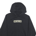 NIKE Womens Black Just Do It Cotton Blend Pullover Hoodie M