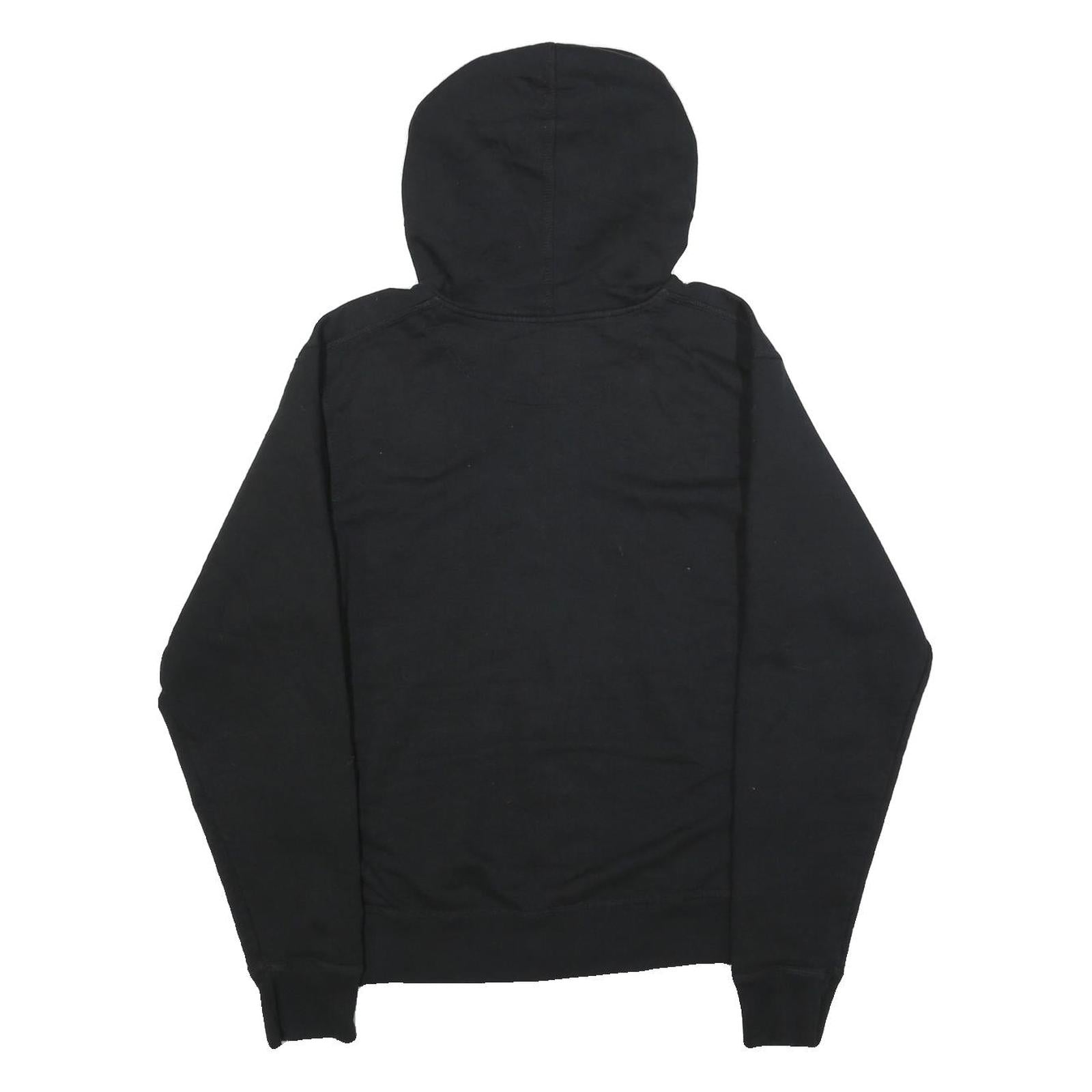 CHAMPION Mens Black Full Zip Hoodie S Cotton Blend Casual Sweatshirt