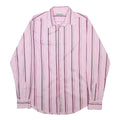 TED BAKER Mens Pink & Black Striped Shirt L Cotton Button Formal