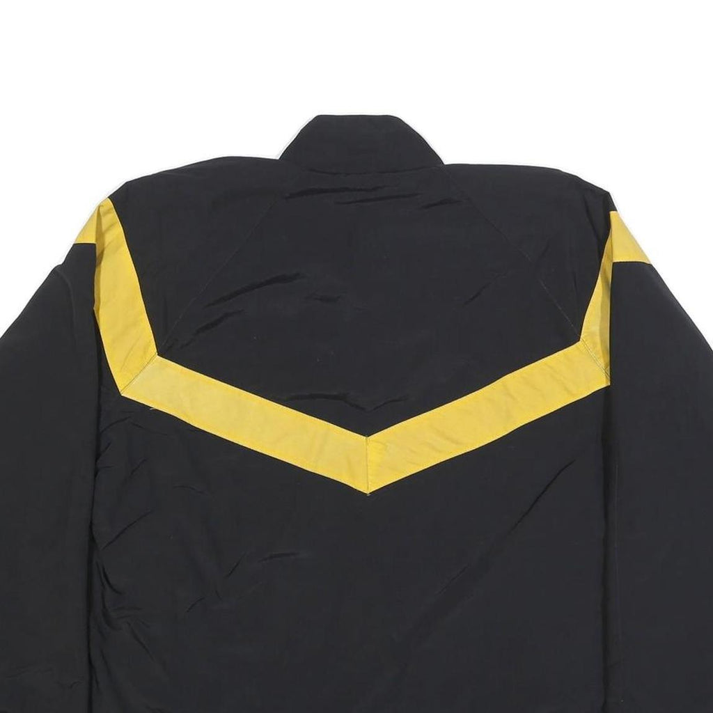 Mens Black & Yellow U.S. Army Logo Synthetic Zip Jacket M Plain Comfortable