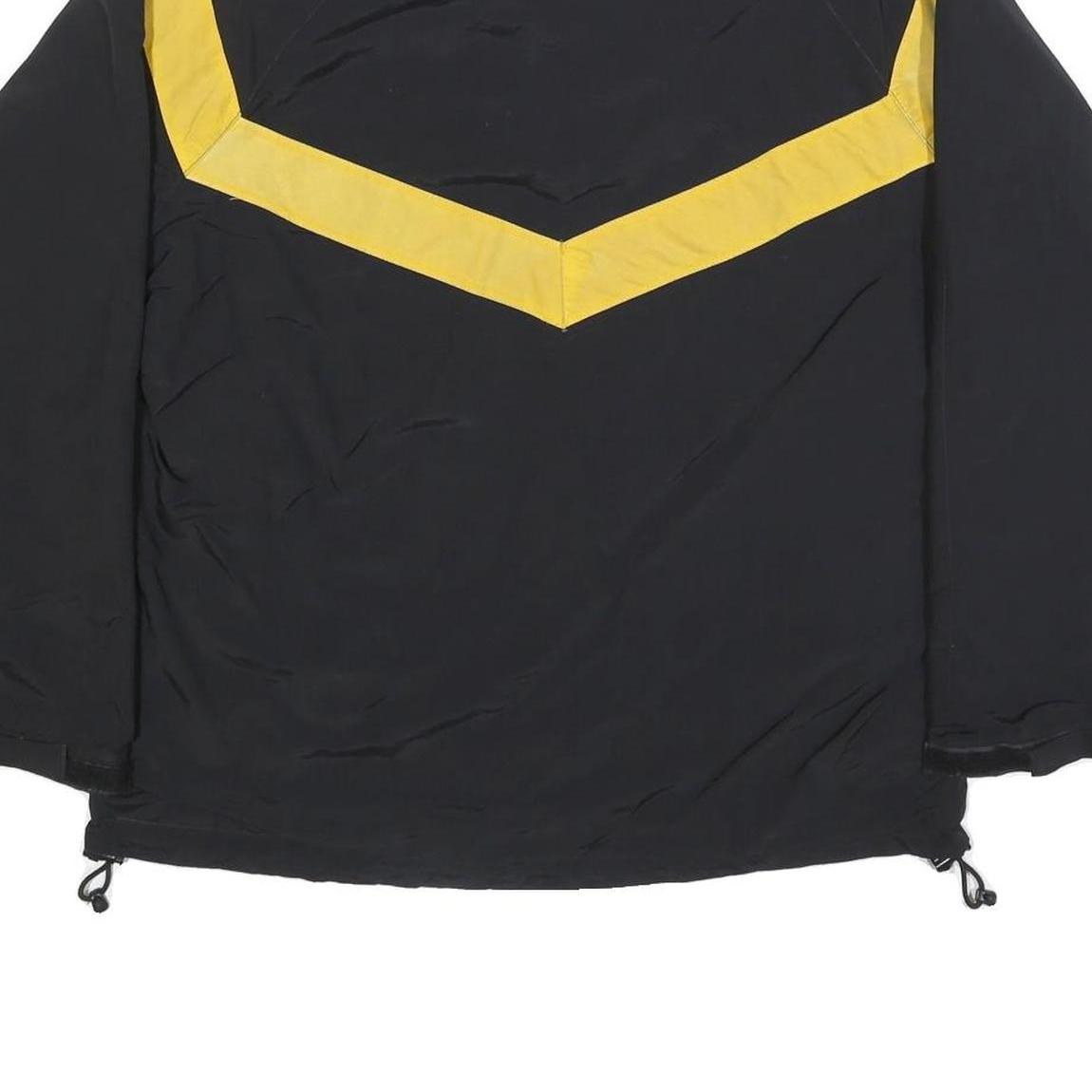 Mens Black & Yellow U.S. Army Logo Synthetic Zip Jacket M Plain Comfortable