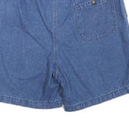 Mens Casual Blue Cotton Blend Drawstring Shorts L W36 Relaxed Fit