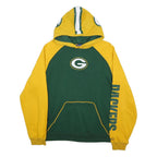 REEBOK Mens Green & Yellow Green Bay Packers Pullover Hoodie L Official